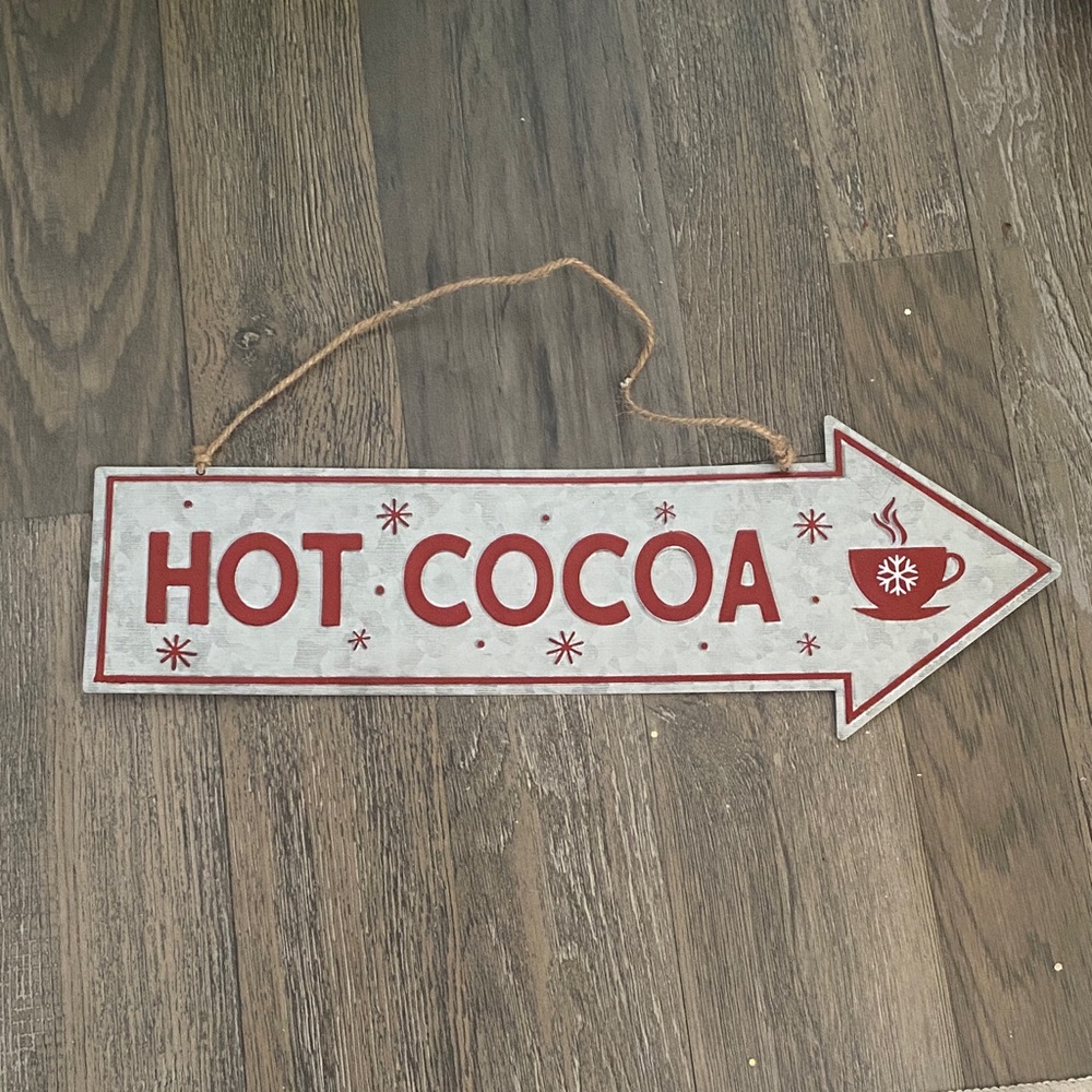 Target Red and White Hot Cocoa Arrow Sign